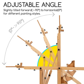 MEEDEN Enlarged Heavy-Duty H-Frame Artist Easel- W11 Pro