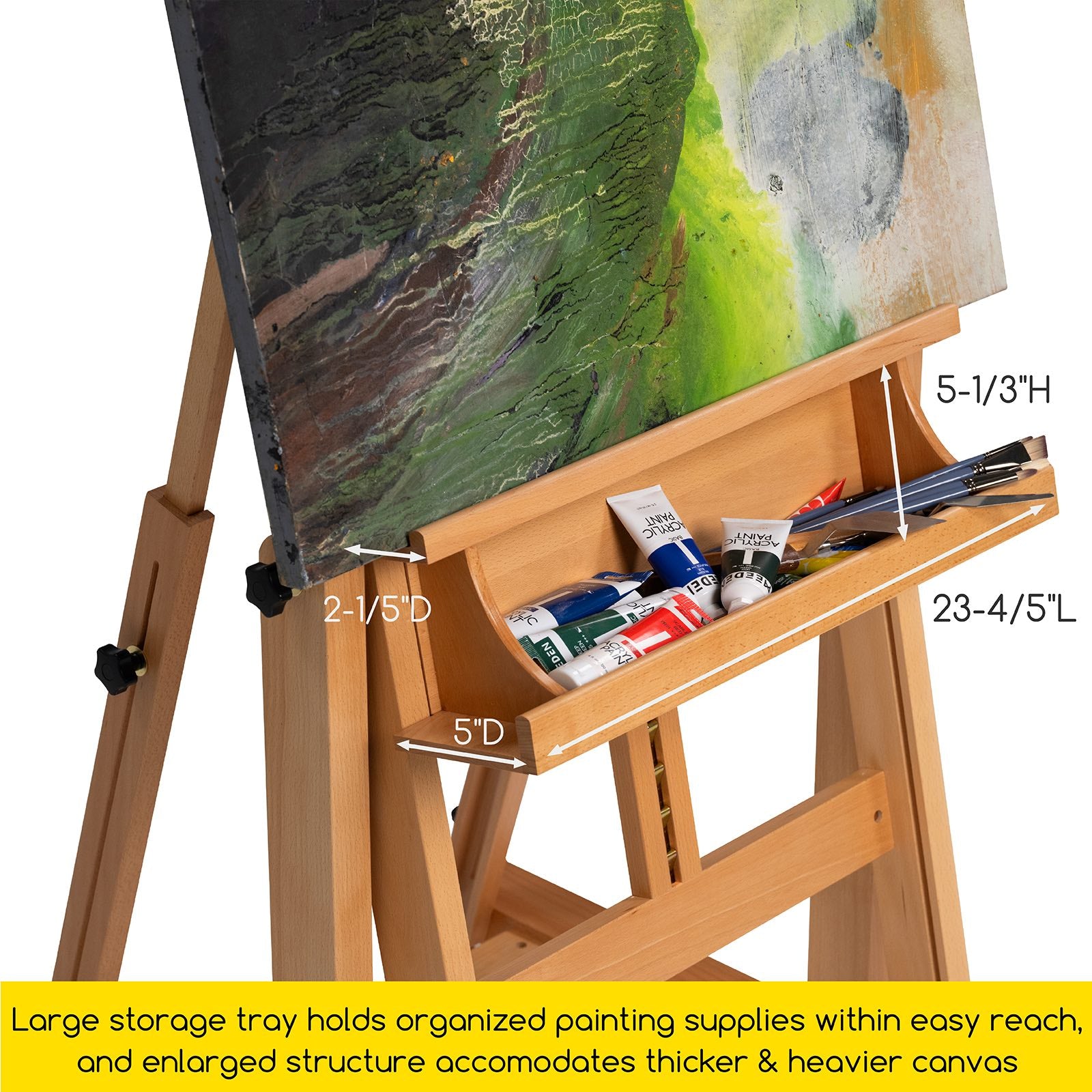 MEEDEN Enlarged Heavy-Duty H-Frame Artist Easel- W11 Pro