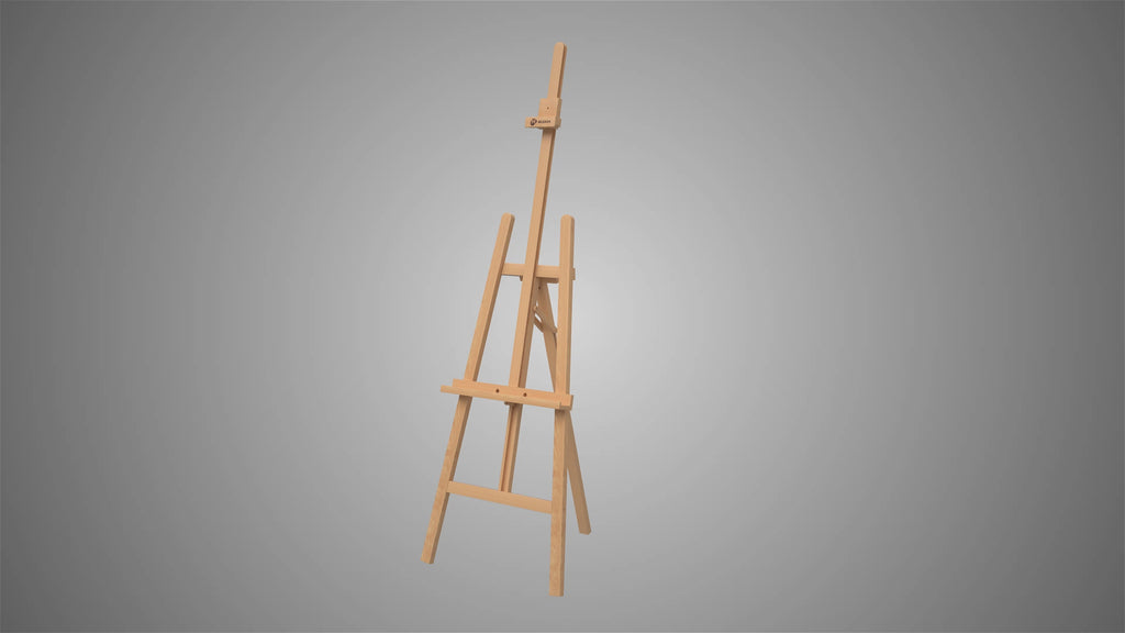 MEEDEN Basic Solid Beech Wood A-Frame Floor Easel -W01D - MEEDEN ART