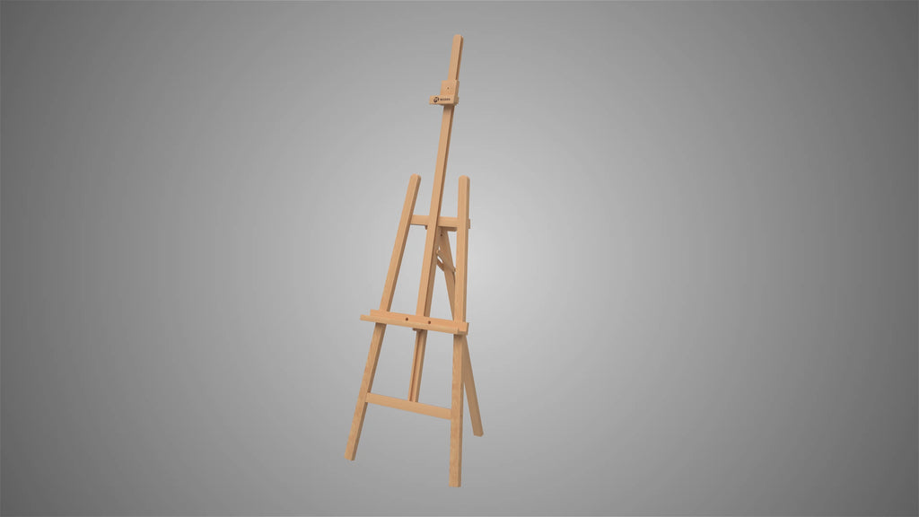 MEEDEN Large Basic Studio Easel, A-Frame Floor Painting Easel-W01E - MEEDEN ART