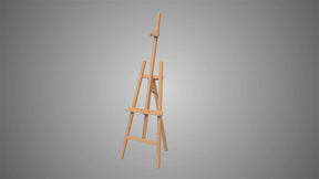 MEEDEN Large Basic Studio Easel, A-Frame Floor Painting Easel-W01E - MEEDEN ART