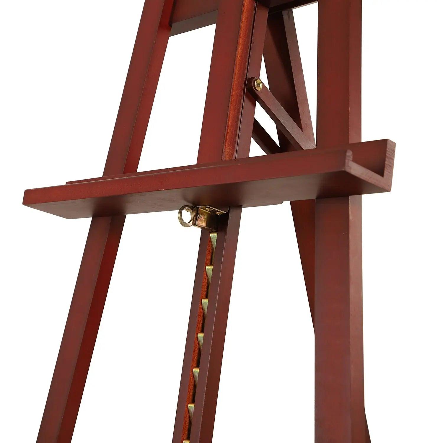 MEEDEN Basic Solid Beech Wood A-Frame Floor Easel Walnut Color-W01D - MEEDEN ART